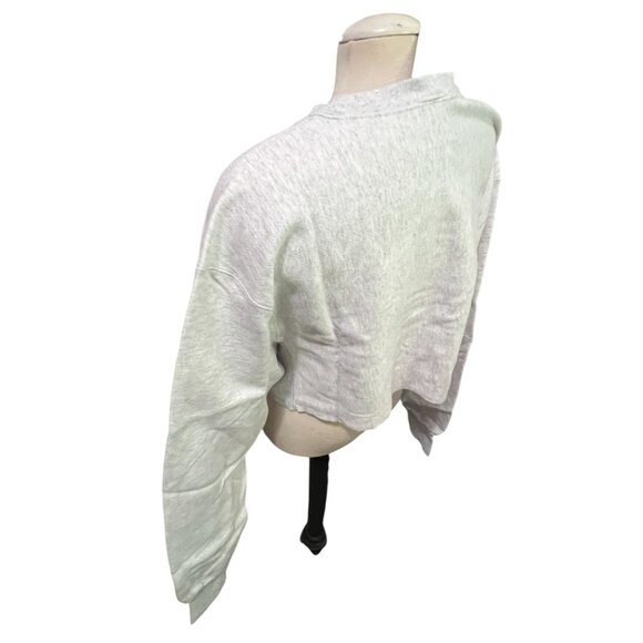 Champion Reverse Weave Heavyweight Long Sleeve Crewneck Cropped Sweatshirt Sz La - Picture 7 of 11